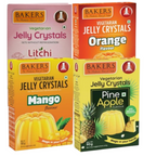 BAKERS Jelly Crystal Set of 4 - Mango, Pineapple, Litchi & Orange | Grocsy
