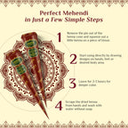 Neeta Mehendi Cone For Hand Design – 12 Henna Cones Reddish Brown | Grocsy
