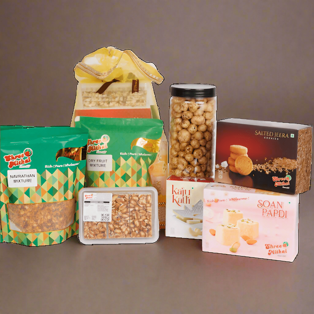 Shree Mithai Blue Titanium Dry Fruit Box | Grocsy