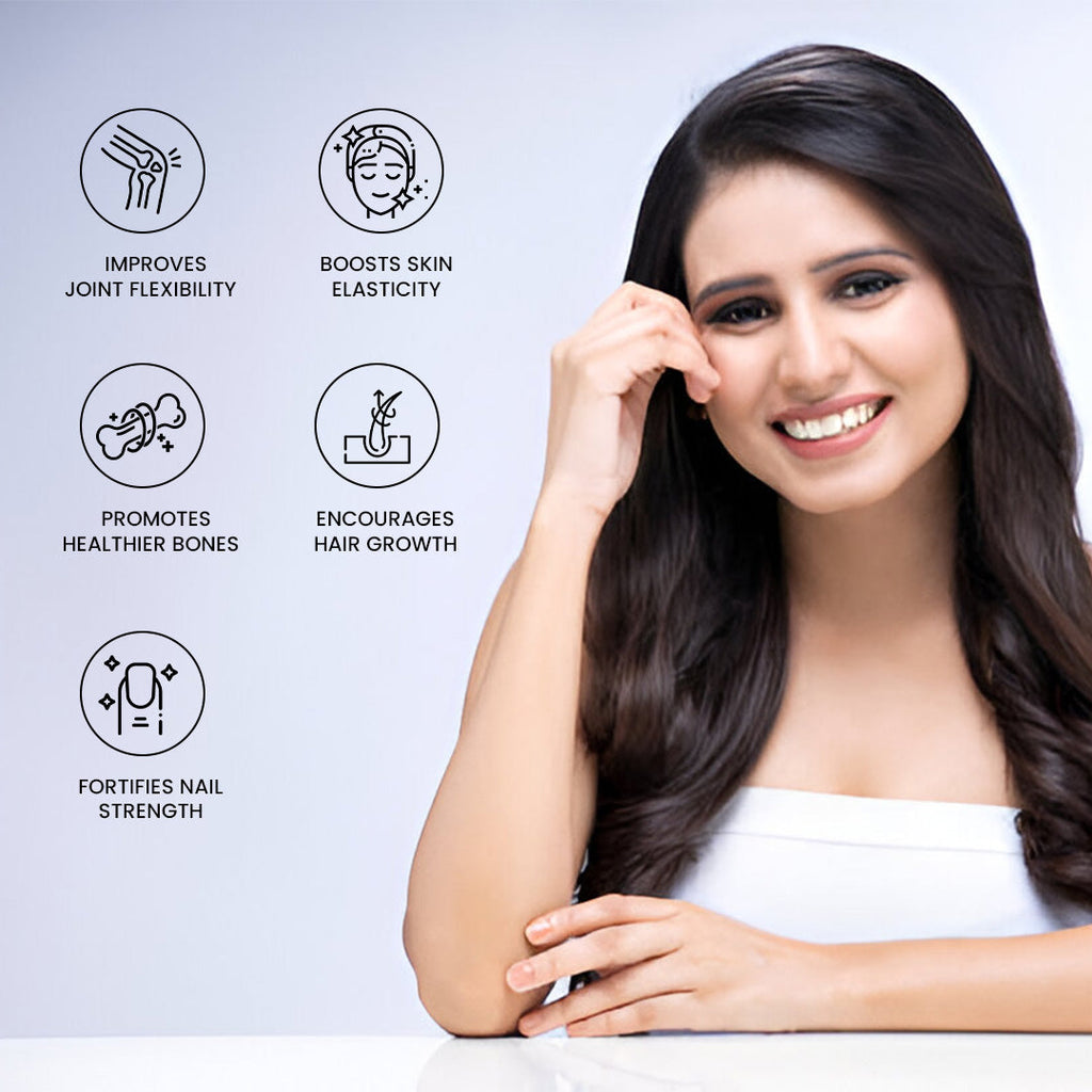 Jagat Pharma Marine Collagen Capsules for Hair, Skin, Joint, Nail, Bones | Grocsy