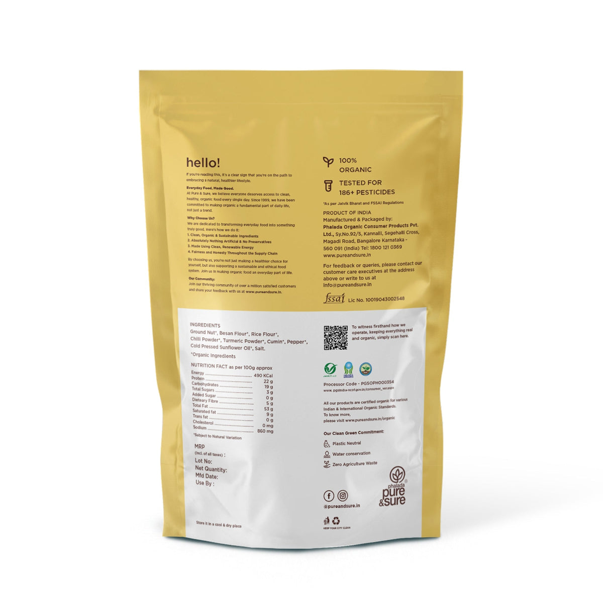 Pure & Sure Organic Peanut Masala | Grocsy