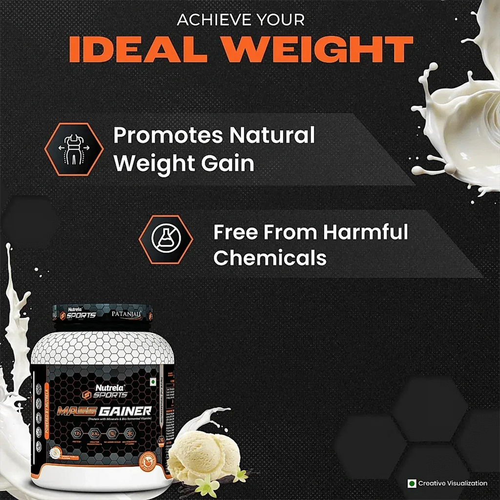 Patanjali Nutrela Sports Mass Gainer (Frvan-ice) | Grocsy