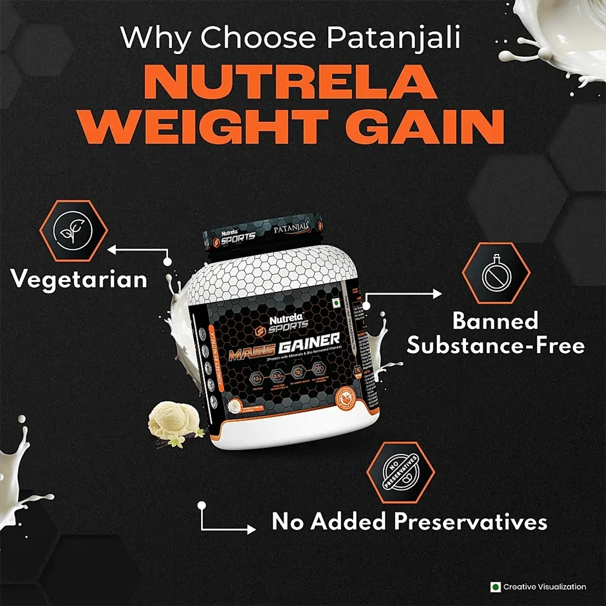 Patanjali Nutrela Sports Mass Gainer (Frvan-ice) | Grocsy