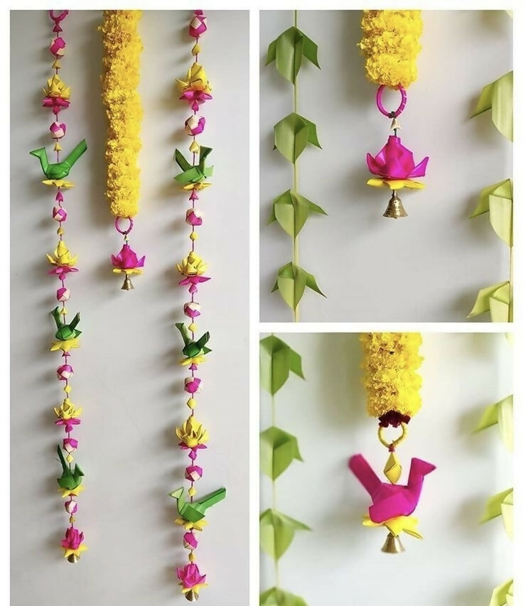 Shuddh Natural Hand Made Palm Leaf Double Parrot Wreath | Grocsy