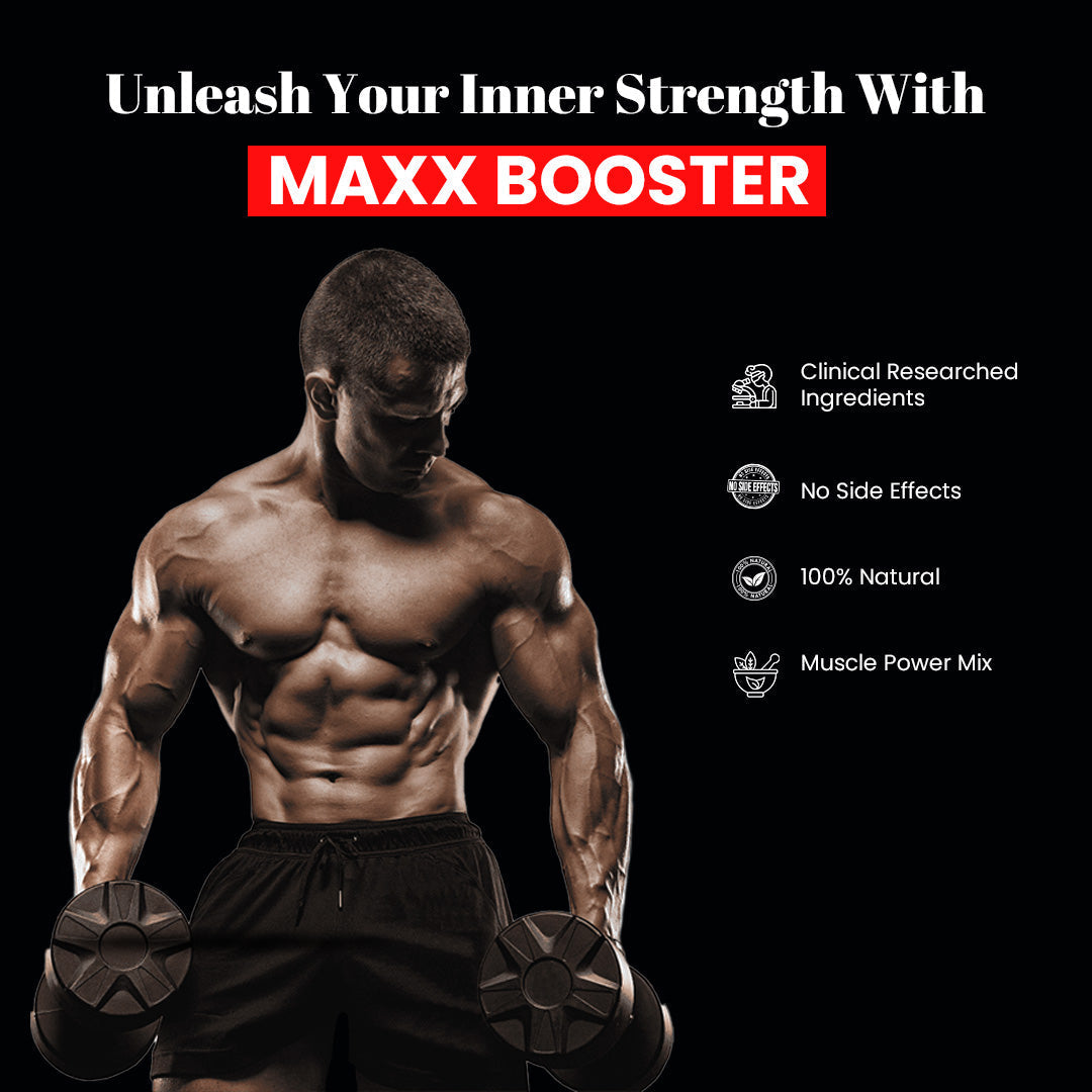 Jagat Pharma Maxx Booster- 60 Capsule Muscle Mass Gainer and Stamina Booster | Grocsy