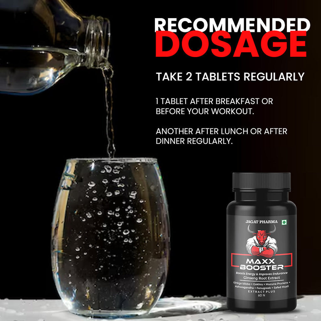 Jagat Pharma Maxx Booster- 60 Capsule Muscle Mass Gainer and Stamina Booster | Grocsy