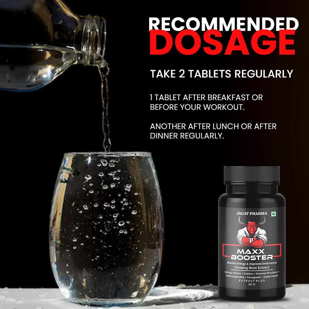 Jagat Pharma Maxx Booster- 60 Capsule Muscle Mass Gainer and Stamina Booster | Grocsy