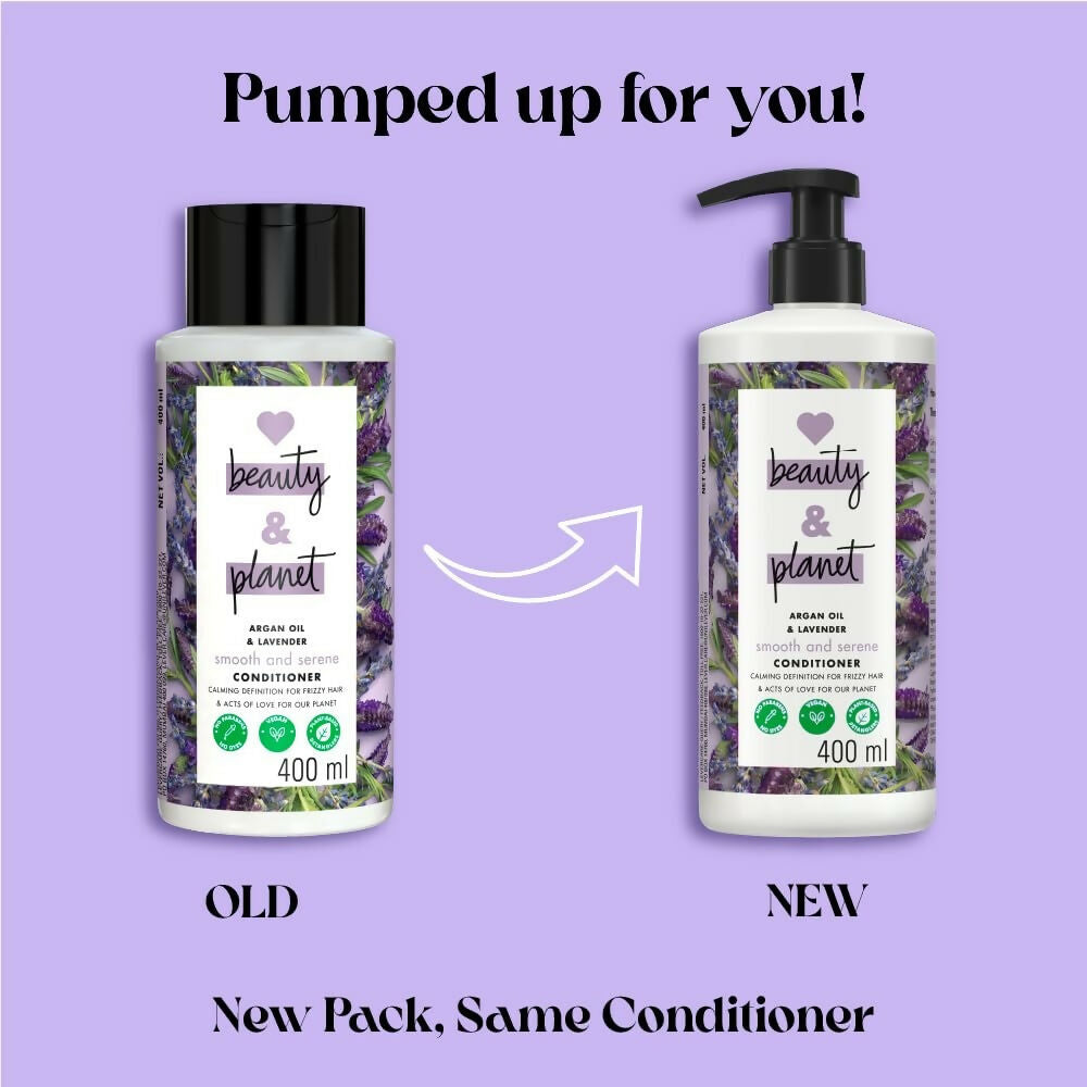 Love Beauty &amp; Planet Argan Oil and Lavender Paraben Free Smooth and Serene Conditioner | Grocsy
