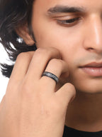 NVR Men's Silver Metal Ring | Grocsy