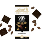 Lindt Excellence 90% Cocoa Dark Supreme Noir Chocolate Bar | Grocsy