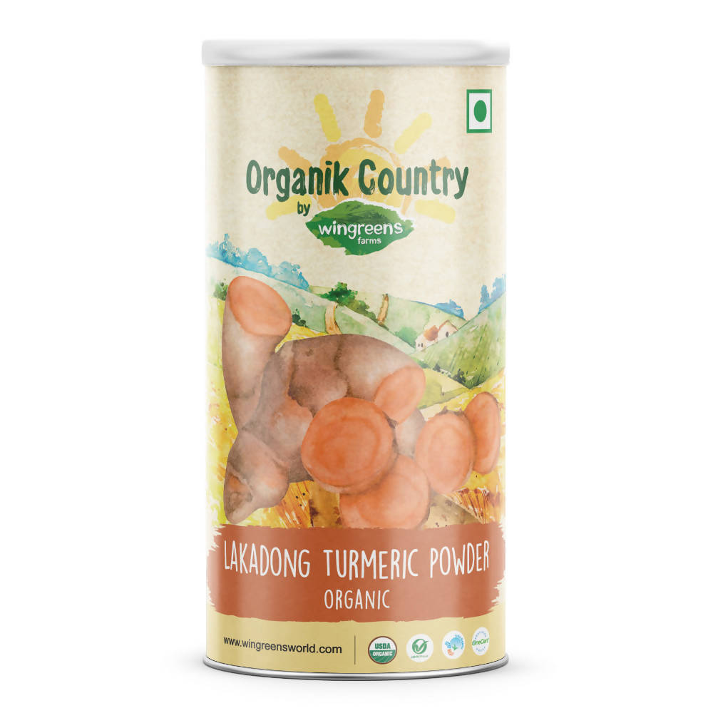 Wingreens Farms Organic Lakadong Turmeric Powder | Grocsy
