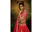 House of Panchhi Red Pure Silk Moti & Zarkan heavy embroidery Lehenga choli & Dupatta | Grocsy
