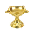 Spillbox Gold-Toned Brass Diya Pooja Essential | Grocsy