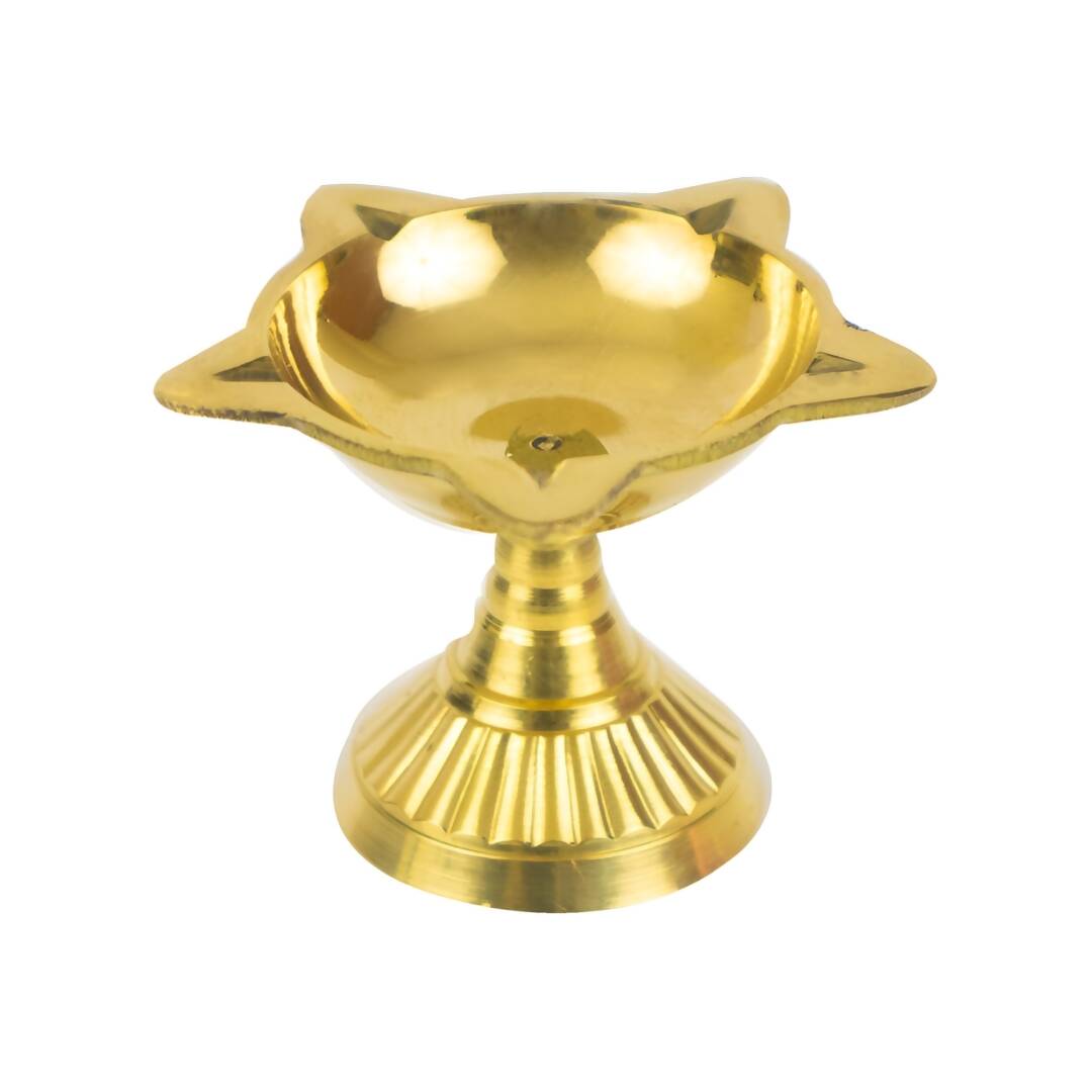 Spillbox Gold-Toned Brass Diya Pooja Essential | Grocsy
