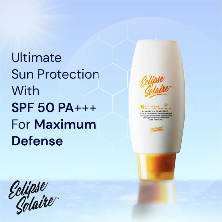 Eclipse Solaire Aqua Fusion Sunscreen - 5X Protection With SPF 50 PA+++ | Grocsy