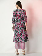 Myshka Women's Multi Printed Kurta With Palazzos | Grocsy