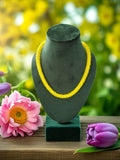 Inhanns Noor-E-Jalwa – Handmade Crystal Bead Necklace -Adjustable - Lemon Yellow | Grocsy
