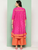 Ahalyaa Women's Traditional wear Kurta Set - Pink | Grocsy