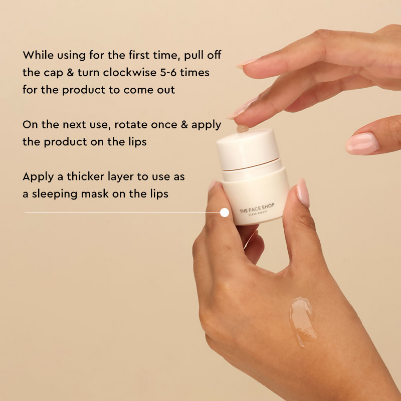 The Face Shop The Therapy Lipcerin, 12HR Moisture Lip Mask, Balm & Scrub | Grocsy