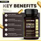 HappyMind Botanicals Stress Ease Pro Veg Tablets