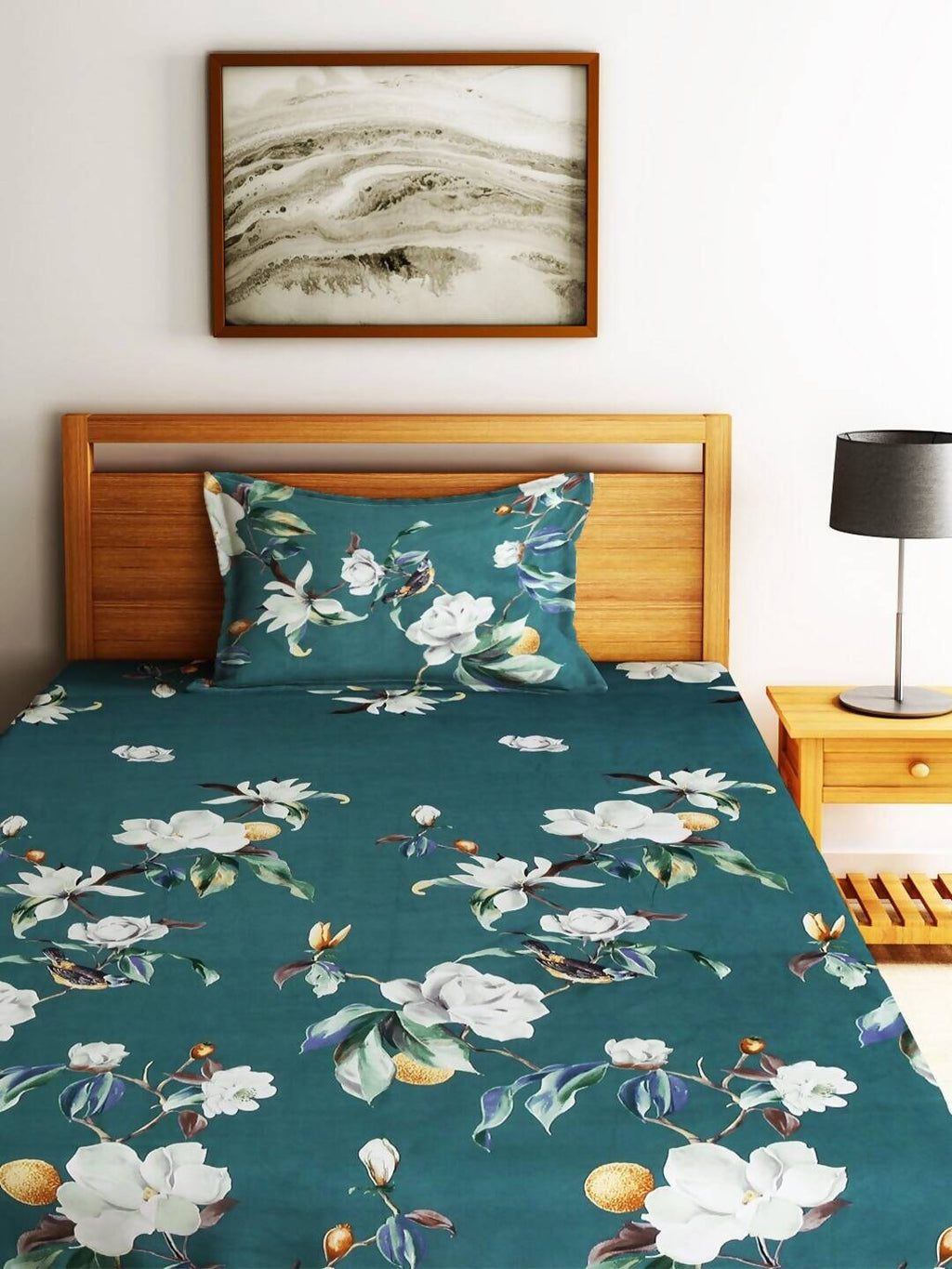 Home Sizzler Unisex Green Bedsheets | Grocsy