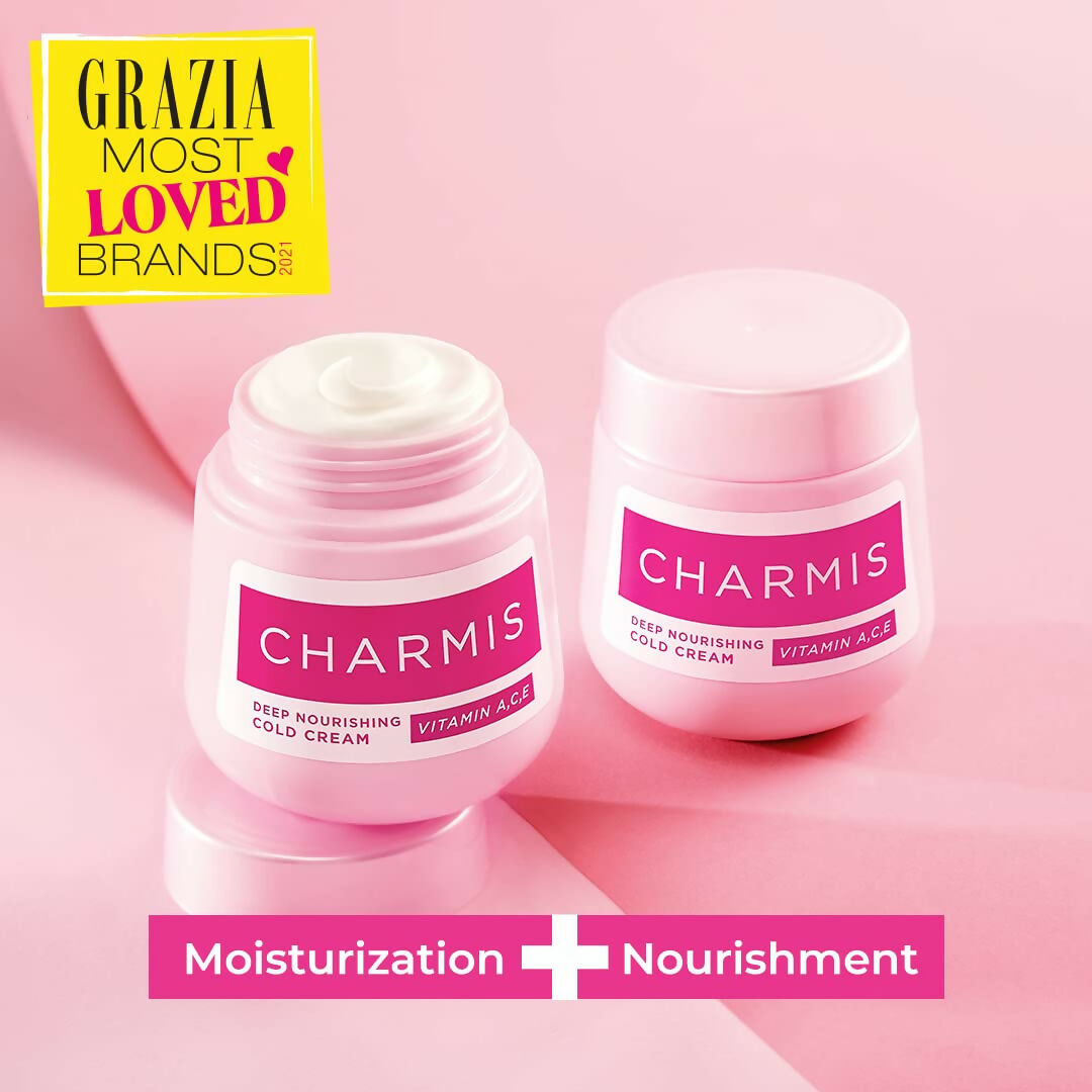 Charmis Deep Nourishing Cold Cream with Vitamin C, A and E for Glowing and Moisturized Skin | Grocsy