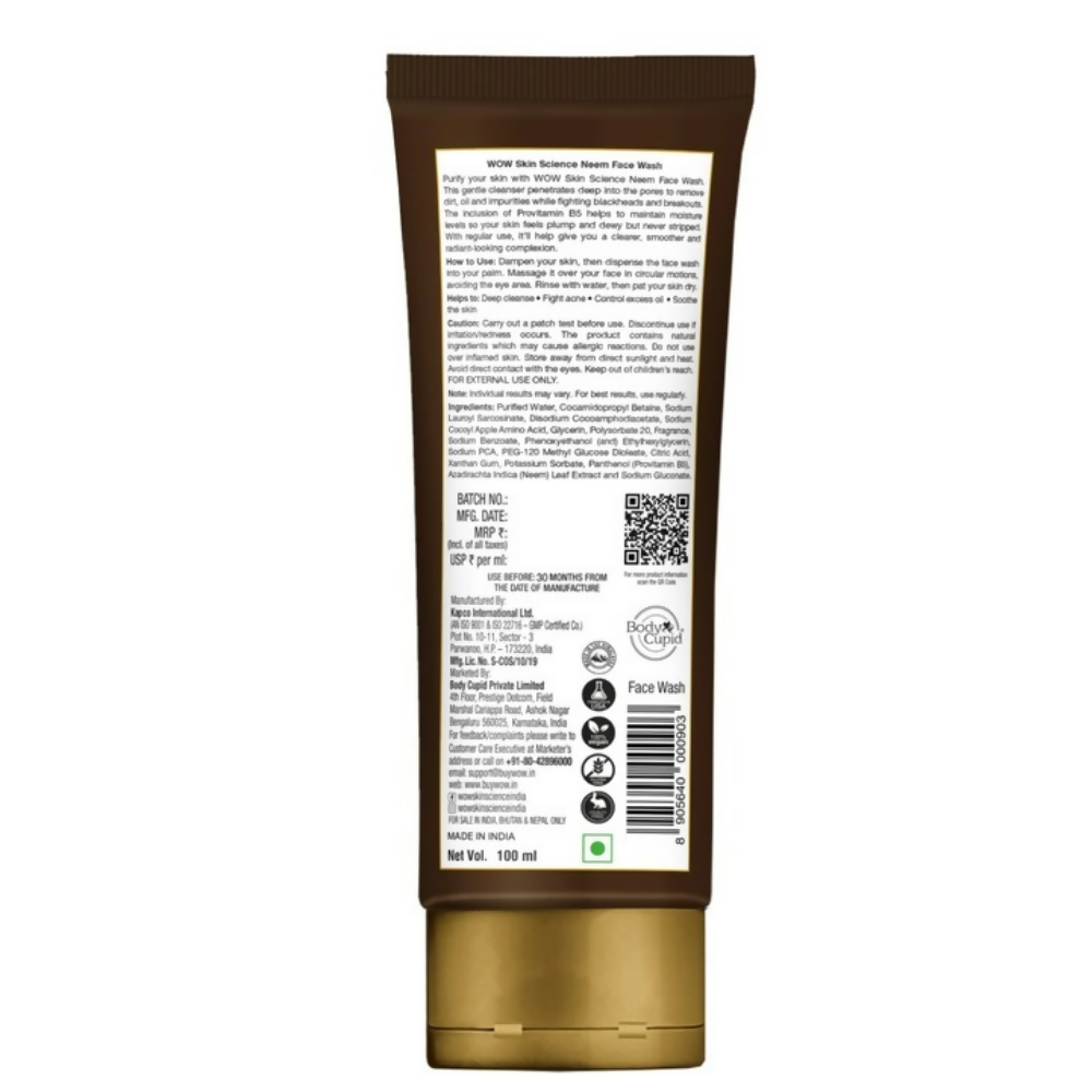 Wow Skin Science Anti-Acne Neem Face Wash | Grocsy