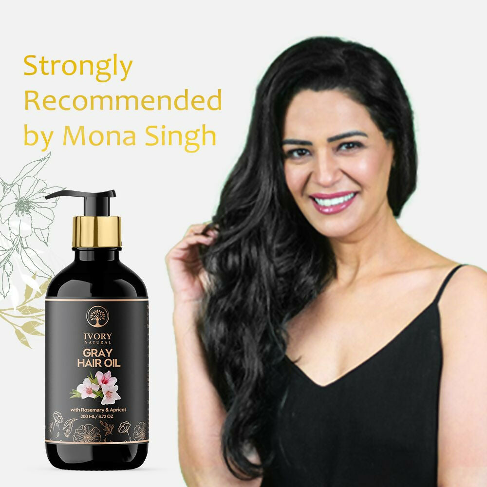 Ivory Natural Gray Oil Restore Natural Black Hair And Shine | Grocsy
