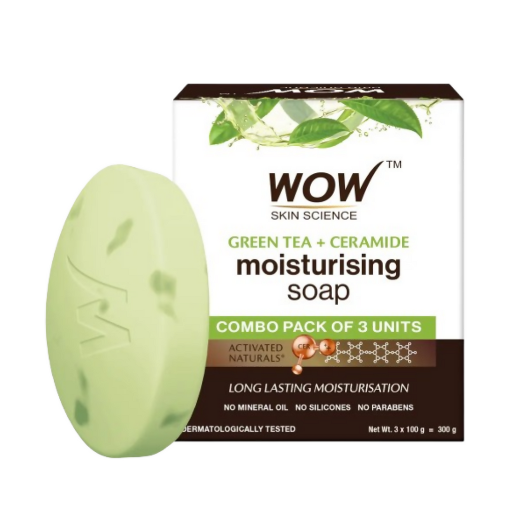Wow Skin Science Green Tea & Ceramide Moisturizing Soap | Grocsy