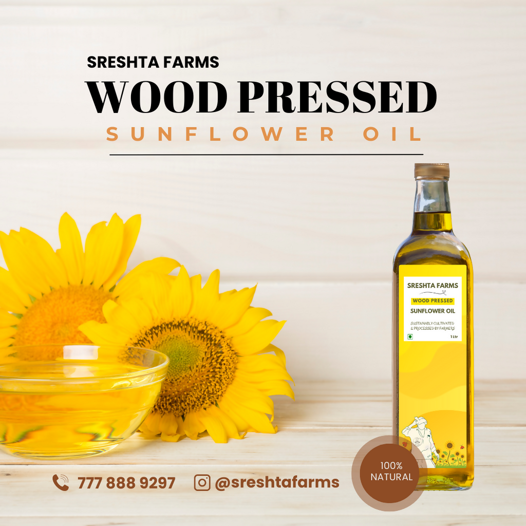 Sreshta Farms Wood Pressed Sunflower Oil | Grocsy