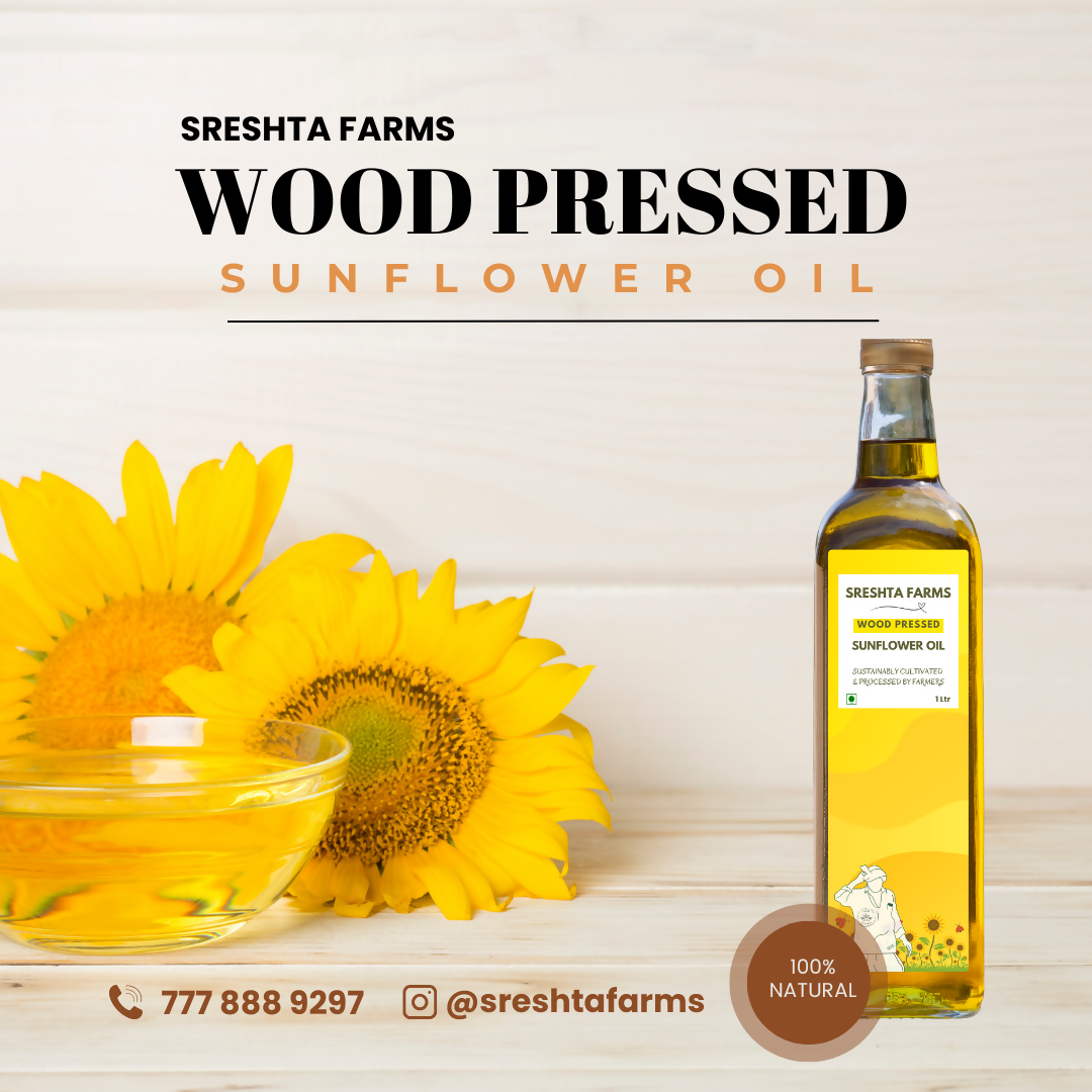 Sreshta Farms Wood Pressed Sunflower Oil | Grocsy