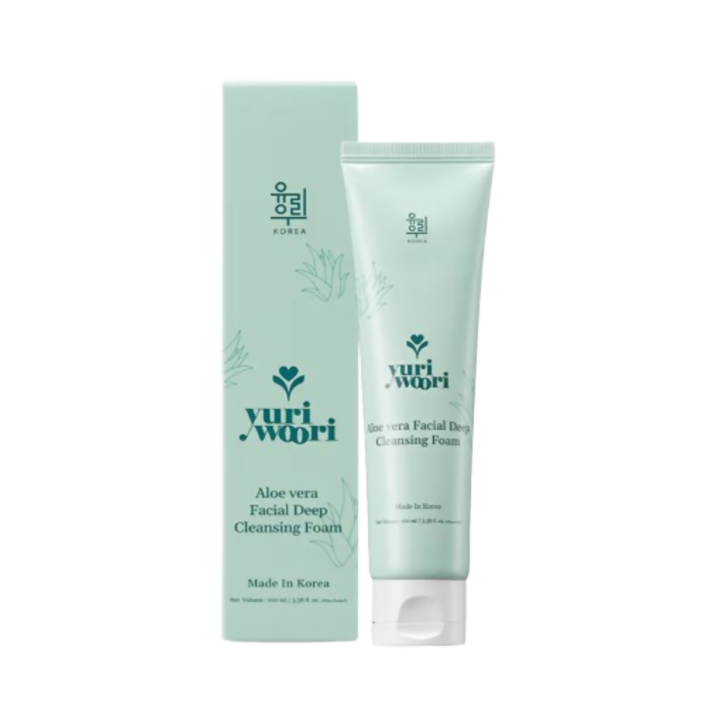 Yuri Woori Aloevera Facial Deep Cleansing Foam | Grocsy