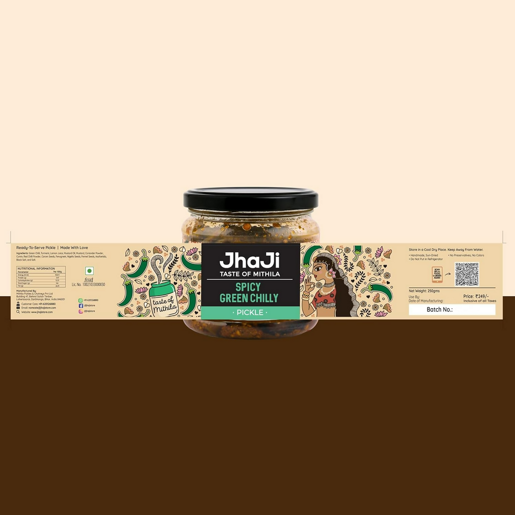 Jhaji Store's Spicy Green Chilli Pickle | Grocsy