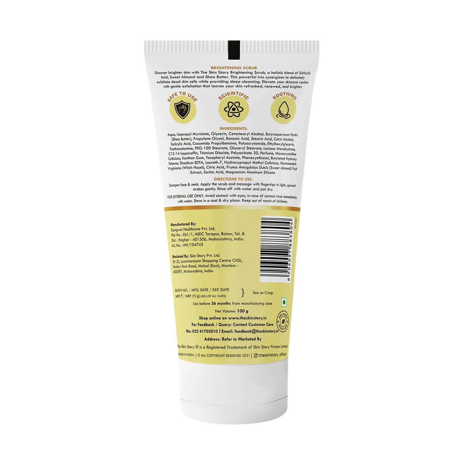 The Skin Story Salicylic Acid Brightening Face Scrub | Grocsy