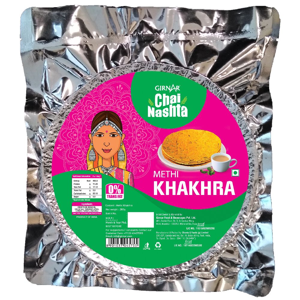Girnar Chai Nashta - Methi Khakhra | Grocsy