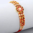 Fancy Meenakari Rakhi and Cashew Jar | Grocsy