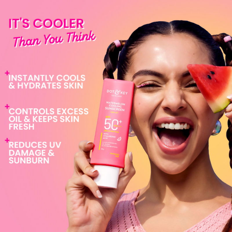 Dot & Key Skincare Watermelon Cooling Sunscreen SPF 50+ PA++++ | Grocsy