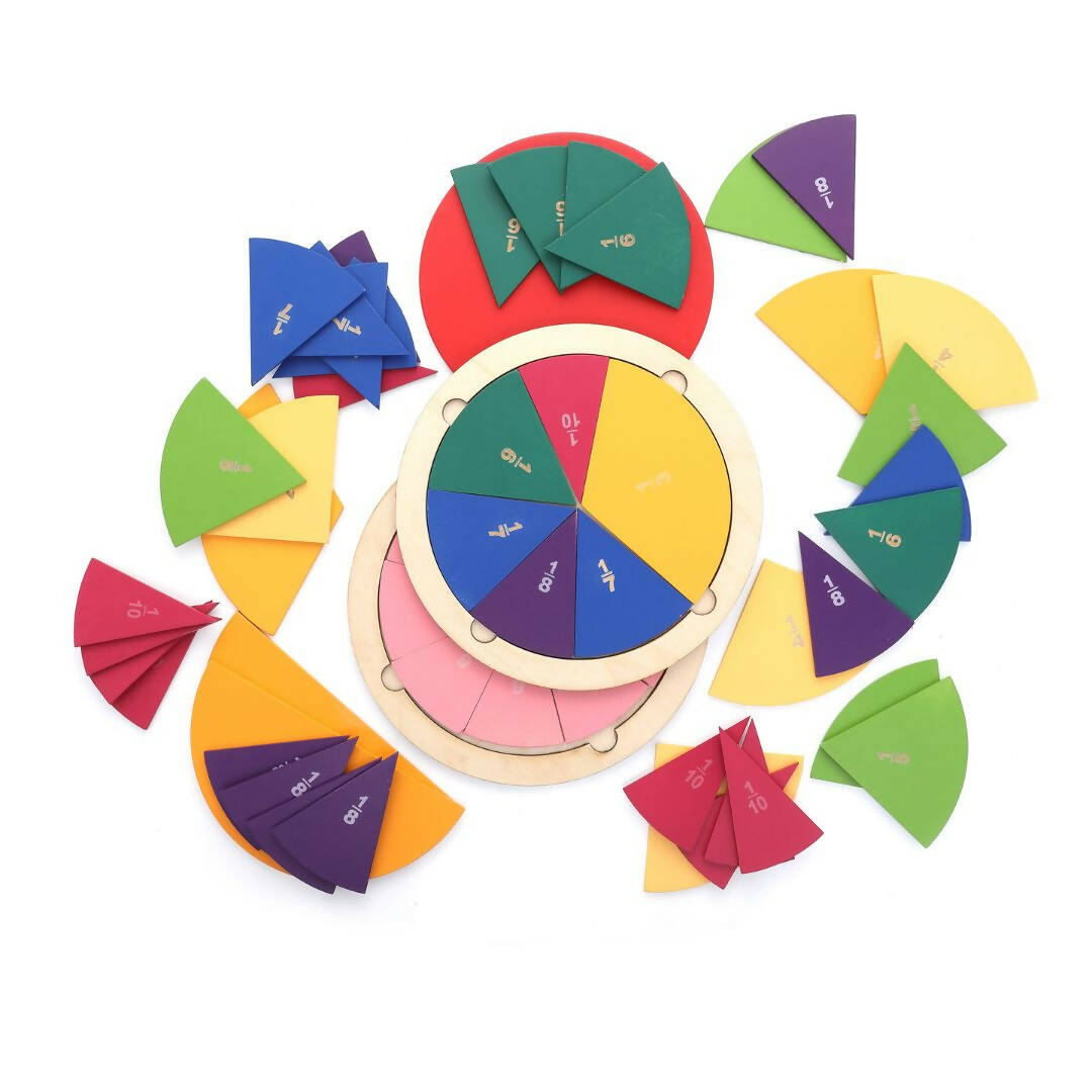 Nesta Toys Fraction Puzzle - Montessori Puzzle (57 Pcs) | Grocsy