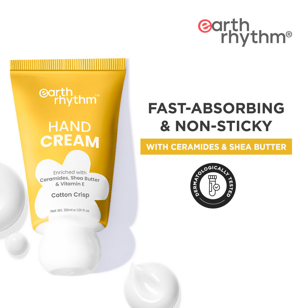 Earth Rhythm Cotton Crisp Hand Cream Enriched with Ceramide | Grocsy