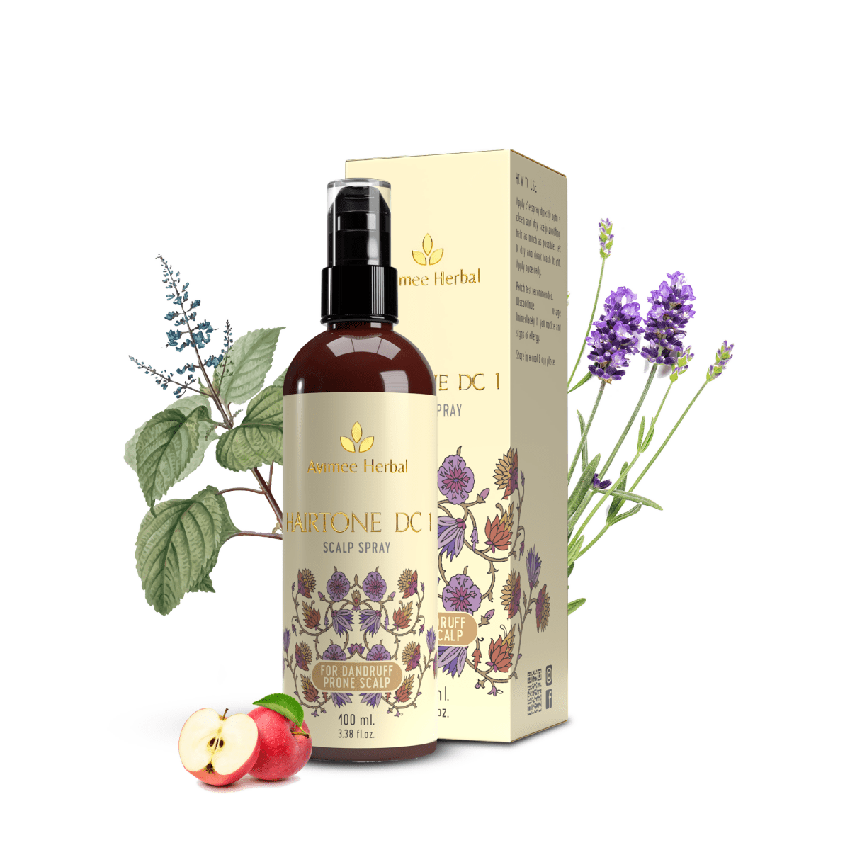Avimee Herbal Anti Dandruff Kit With Keshpallav Hair Oil & Instant Water Softener, Fights Dandruff & Moisturises Scalp Naturally, | Grocsy