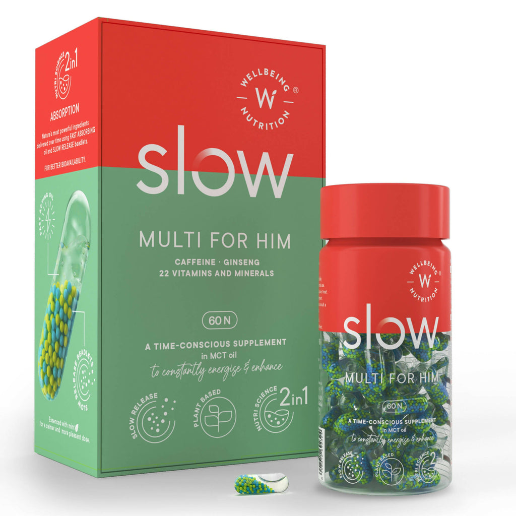 Wellbeing Nutrition Slow | Multivitamin for Him Capsules | Grocsy
