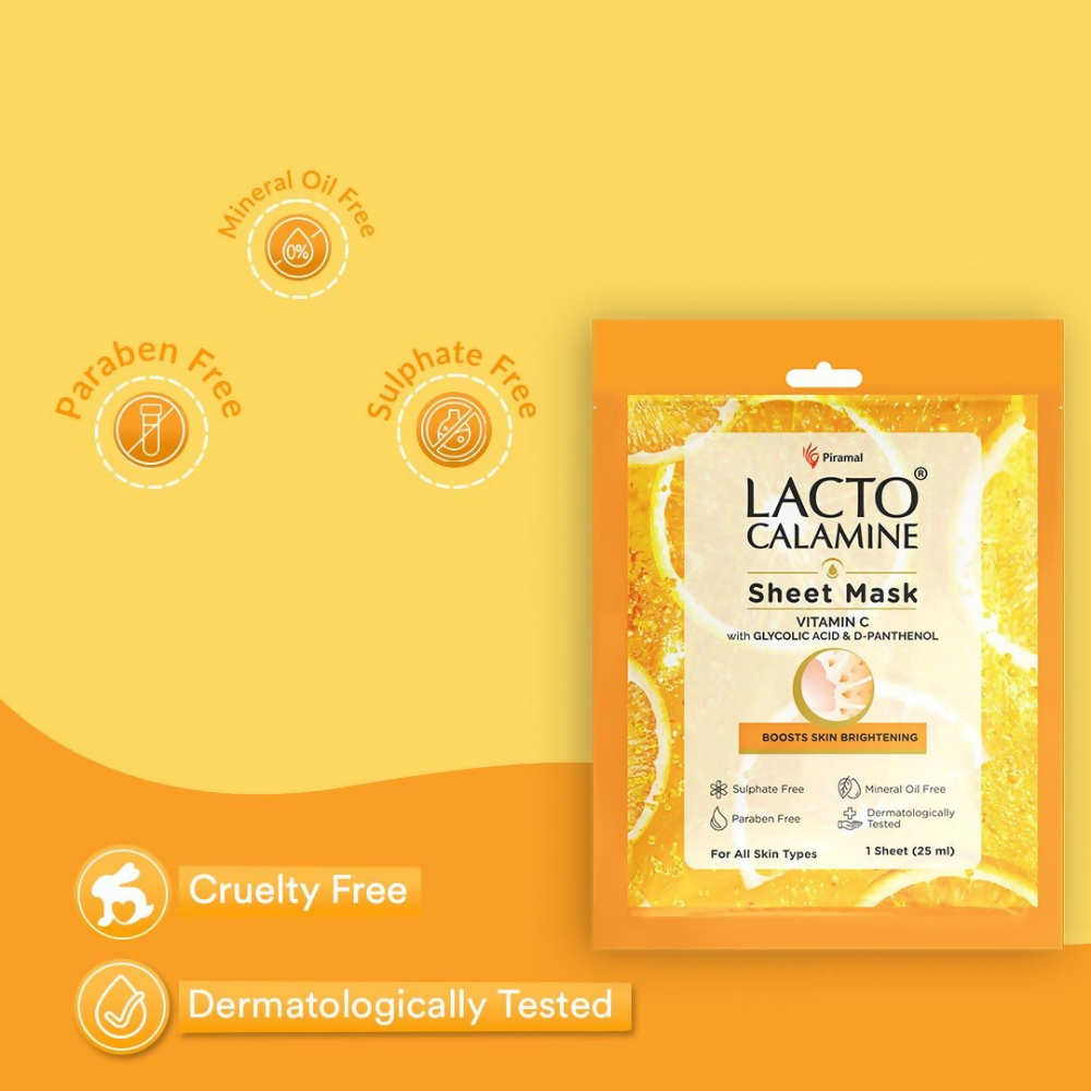 Lacto Calamine Vitamin C Face Sheet Mask | Grocsy