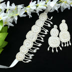 Mominos Fashion Johar Kamal Handicraft Pearls Necklace with Earrings For Women