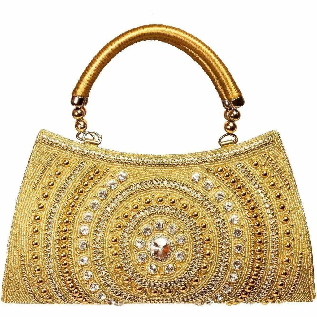Louise Belgium Hand-held Bag  (Gold) | Grocsy