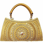 Louise Belgium Hand-held Bag  (Gold) | Grocsy