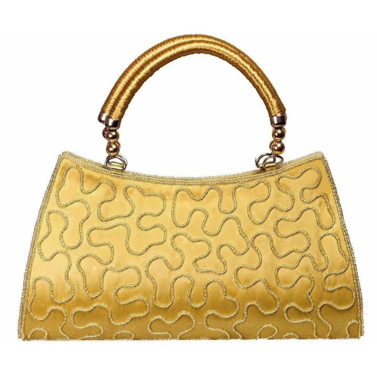 Louise Belgium Hand-held Bag  (Gold) | Grocsy