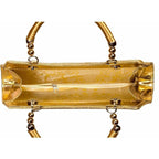 Louise Belgium Hand-held Bag  (Gold) | Grocsy