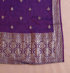 Miravan Womens Purple Muslin Straight Kurta And Palazzo With Dupatta Suit Set | Grocsy