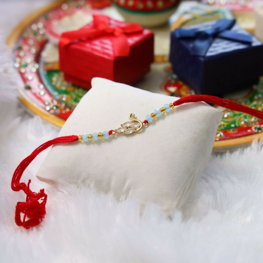 Indianvibez Ad Stone Fancy Rakhi | Grocsy