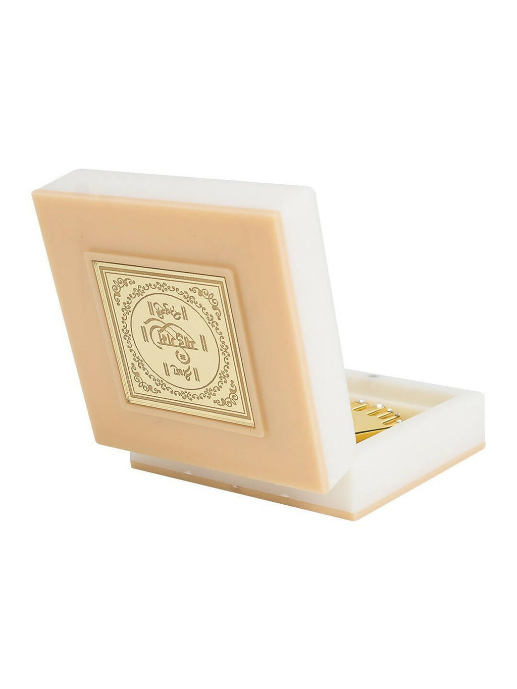 Golden Peacock White 24 Ct Gold Polished White SaiBaba Wood Prayer Box | Grocsy